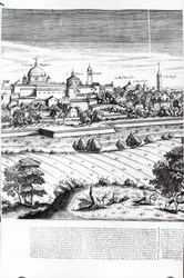 Fragment mapy Mediolanu, 1640 r